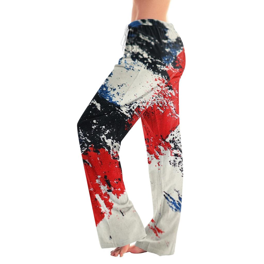 Damenmode Locker Lässig Unabhängigkeitstag Print Schlaghose