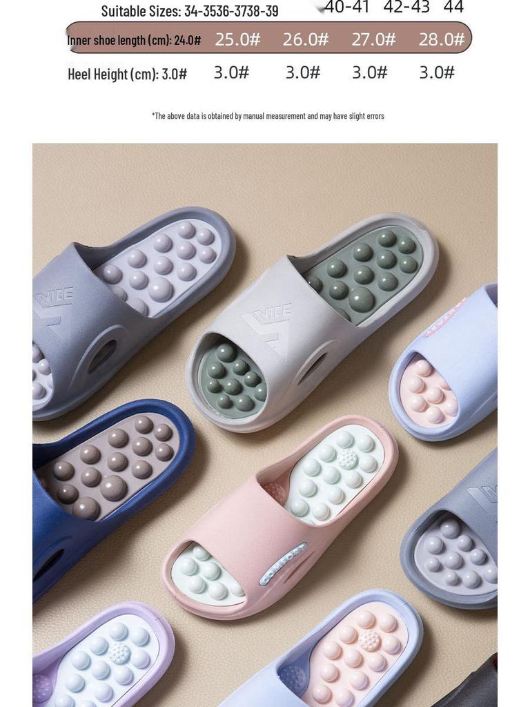 2025 Unisex Protiskluzové Masážní Pantofle s Akupresurními Body pro Domácí Použití a do Sprchy