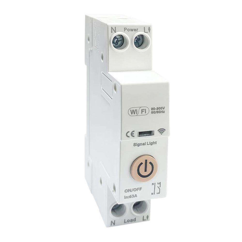 Tuya WiFi Smart Switch Circuit Breaker Metering 1P 63A DIN Rail Power Metering Energy Monitor Remote Control Switch Smart Home