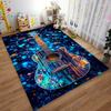 Colorful Guitar Pattern Carpet with Artistic Design and Boho Style Suitable for Use As an Anti-slip for Living Room Bedroom Sofas