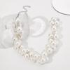 Tooxika Baroque Faux Pearl Necklace Exaggerated Large Pearl Temperament Choker Collarbone Chain