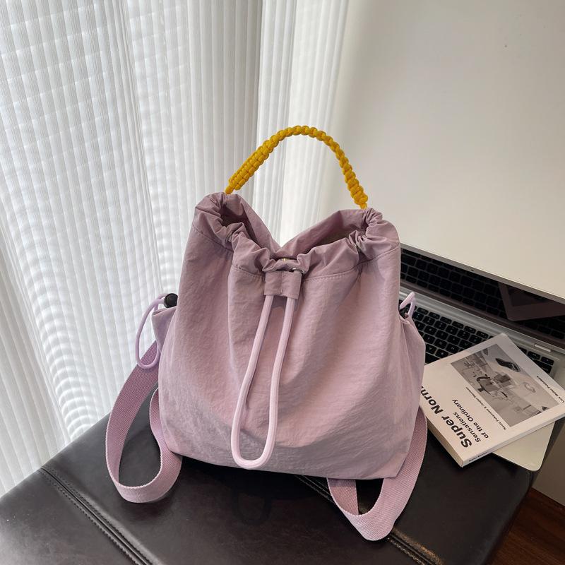 Large Capacity Backpack Female Leisure Drawstring Student Class Schoolbag Outdoor Mountaineering Bag Lightweight Travel Backpack