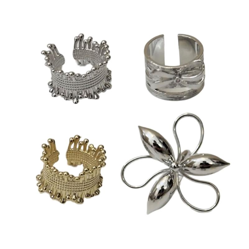Elegant Metal Weave Rings Comfortable Metal Mesh Rings Stylish Rings Jewelry Charm for Everyday Elegances