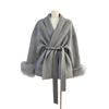 2025 Women's Short Fox Fur Wool Coat - Double-Sided Bathrobe Style