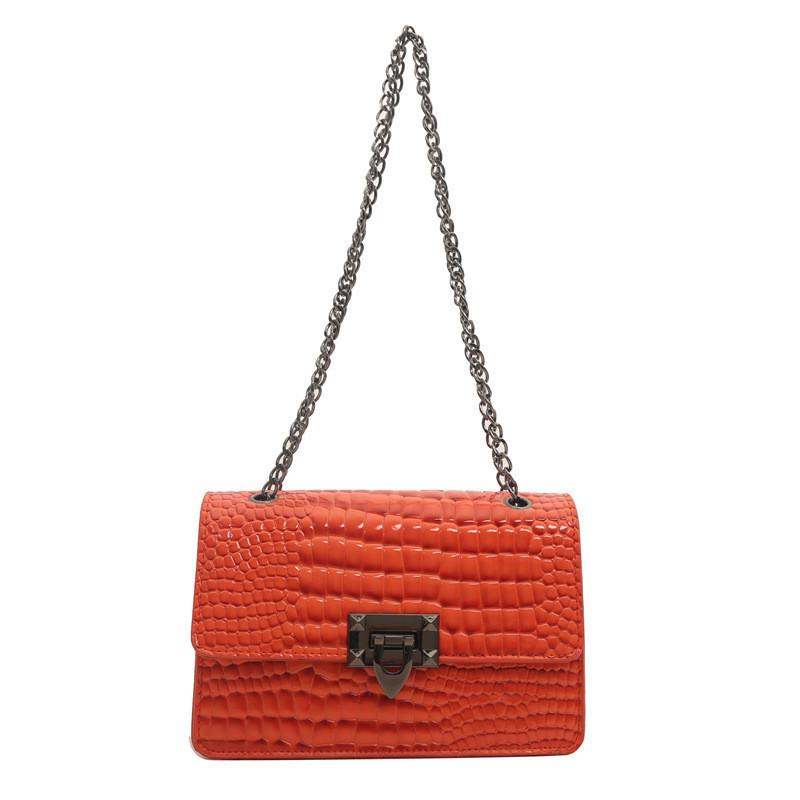 Chic Street Style Chain Bag For Women Perfect For Daily Outfits Medium Soft Pu Leather Small Square Purse