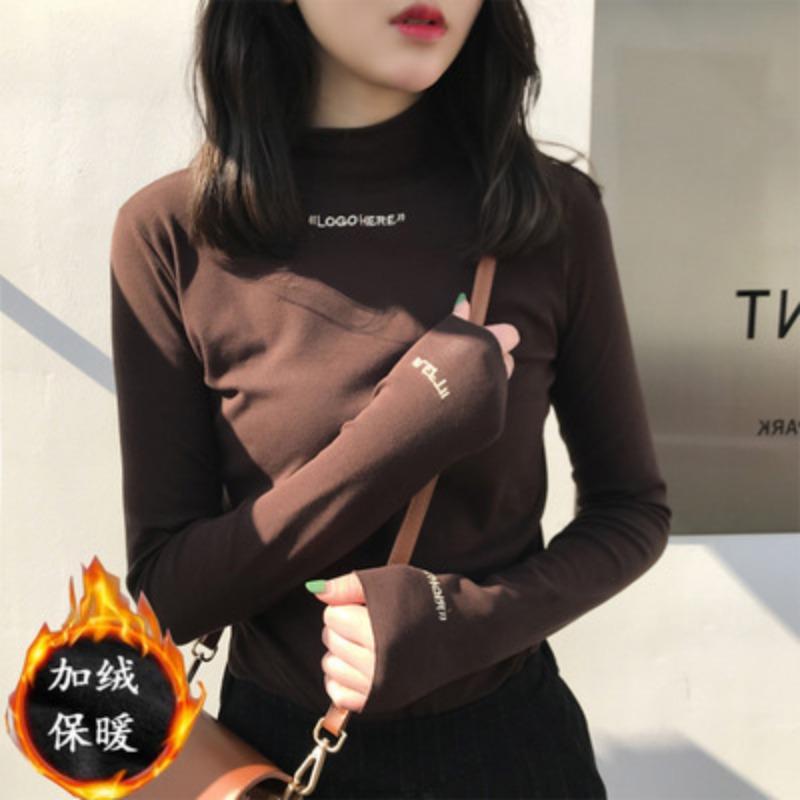 

Однотонная бархатная футболка с длинными рукавами, женская футболка 2XL