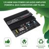 600W PA-60A Lautsprecher-Verstärkerplatine Verlustfreies Subwoofer-Bass-Modul Langlebiger Mono-Kanal 12V Hochleistungs Auto-Audio-Zubehör