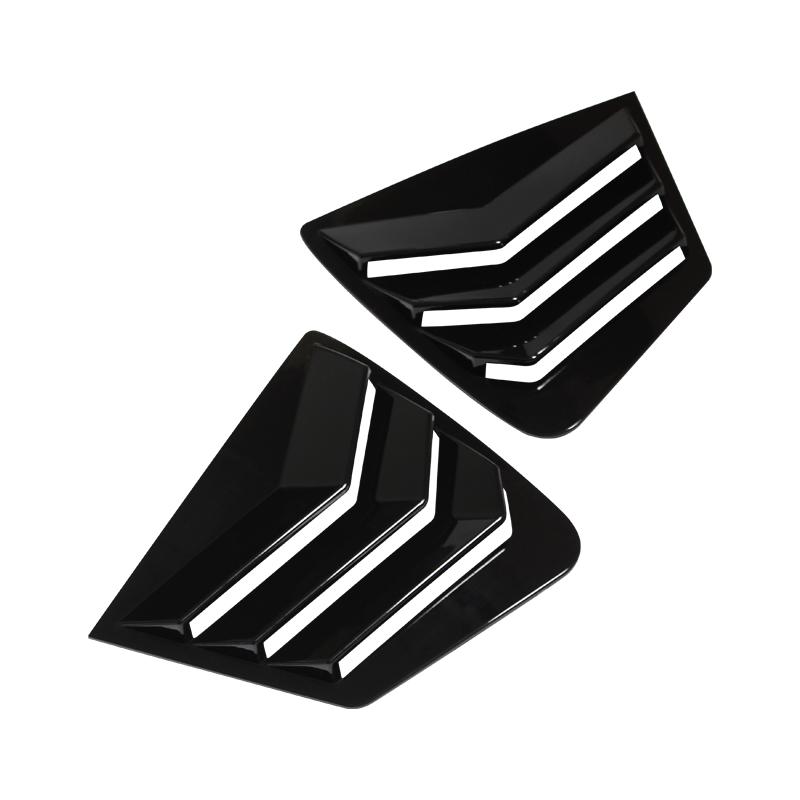 1 Pair Window Shutter For Honda Civic 9th 2011-2015 Car Front Triangle Window Louver Shutter Blind Shade Cover Trim Sticker Vent