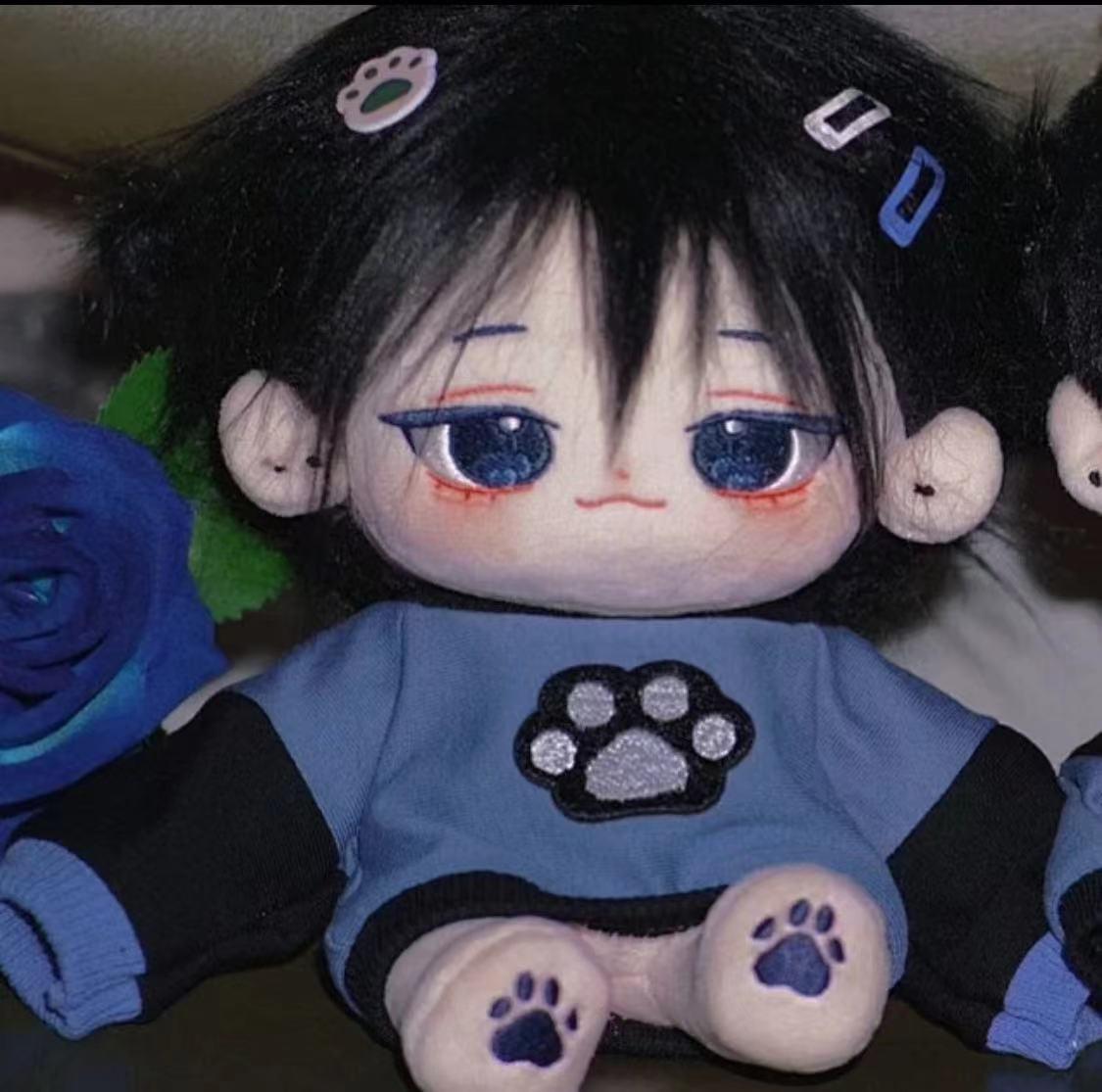 

20cm Cotton Doll Clothes: Color Block Hoodie Set 20cm Doll Clothes (Excludes Doll)