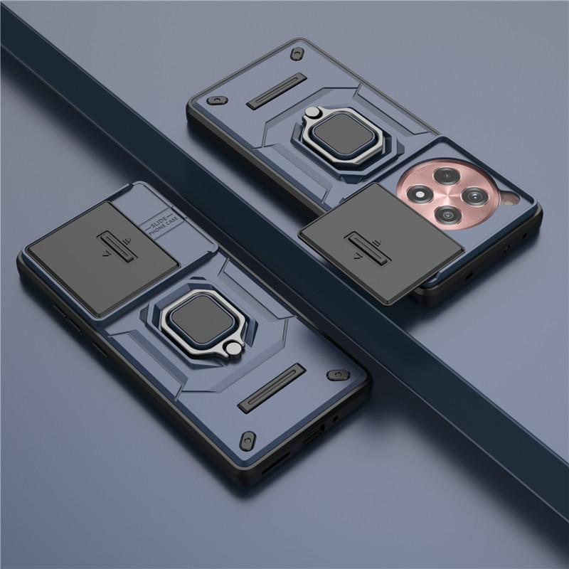 For OnePlus 12R Cover For OnePlus 12R 5G Case 6.78 inch Lens Sliding Window Protector Armor Shockproof Holder Magnetic Bumper