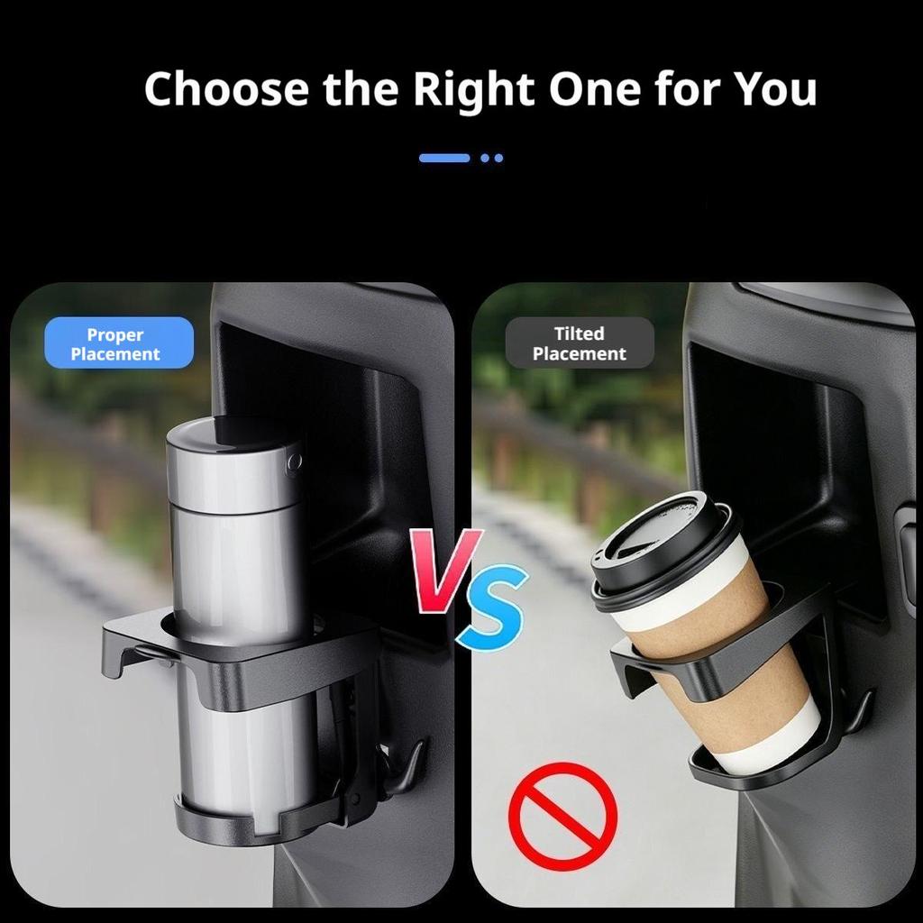 SEAMETAL Universal Foldable Car Door Cup Holder Drink Bottle Holder Vehicle Side Door Mounted Beverage Storage Rack with hooks