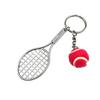 Modern Metallic Tennis Bag Keychain Lightweight Purse Decoration Friendly Key Holder Practical Wear Resistance