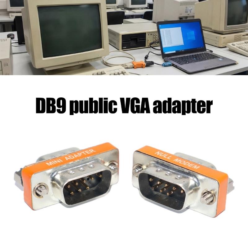 Portable 8 Pin Male To Male VGA RS232 Adapter For 0 Modem Serialed Connection With Stable Signal
