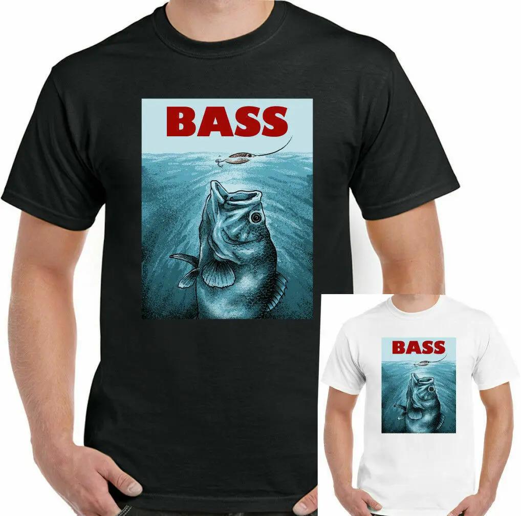 Fishing TShirt Bass Unisexs Funny Jaws FisherUnisex Fish Angler Angling Rod Unisex