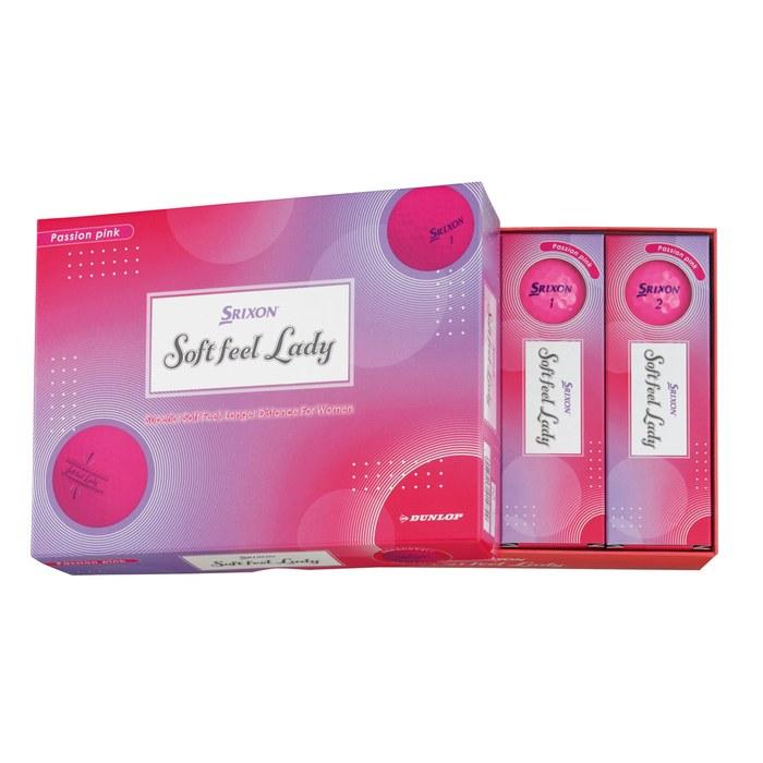 Dunlop Golf Ball SRIXON SOFT FEEL LADY6 2025 Model 1 Dozen (12 count) Passion Pink