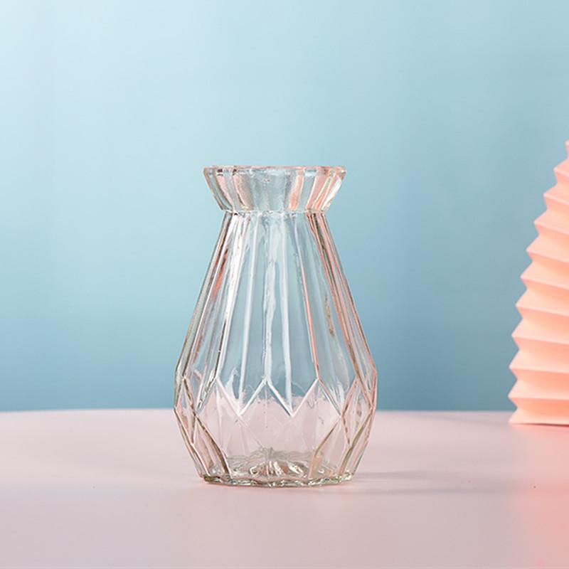 European Glass Vase for Fresh or Dried Flowers - Simple, Creative Home Decor Ornament