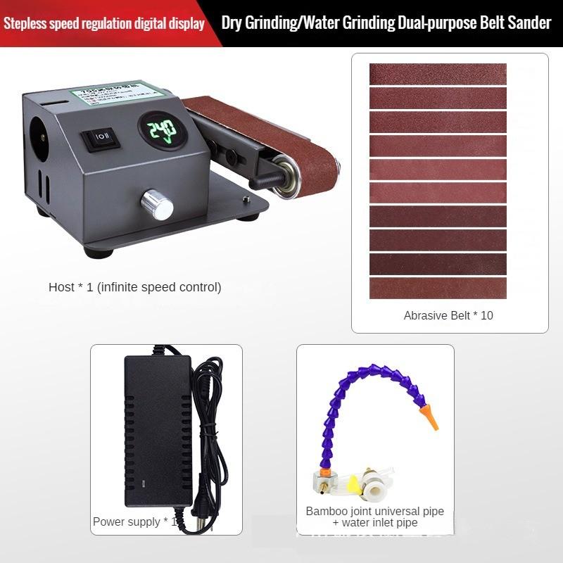 24V Household Multifunctional Automatic Knife Sharpener Small Portable Electric Water Sandblasting Belt Machine