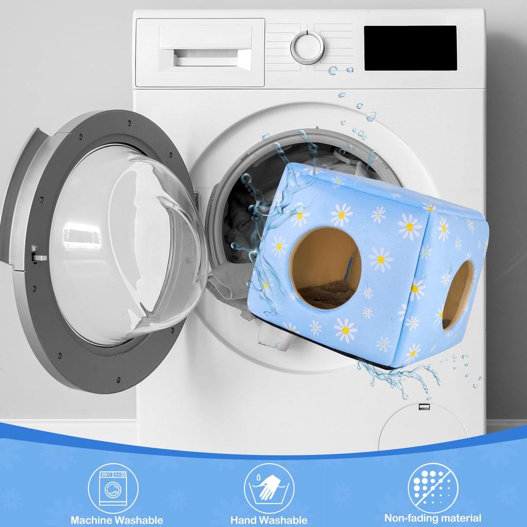 Guinea Pig Hideout Bed Washable Guinea Pigs Hiding House Cozy Bunny Rabbits Bed for Small Pet Hamster Chinchilla Accessories