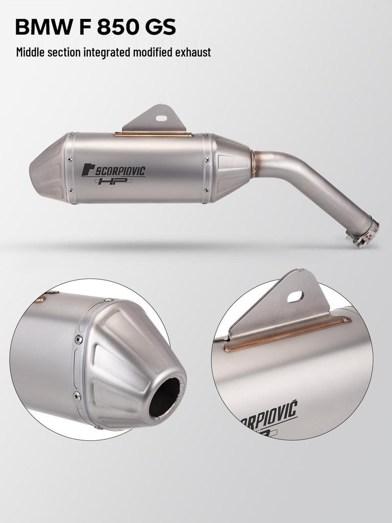 BMW F850GS Exhaust Pipe Stainless Steel Mid-Rear Section 2018-2023 Direct Fit