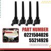 For LANCIA DELTA GIULIETTA 1.8 Tbi T Bi ALFA ROMEO 159 4C SPIDER BRERA 2009-2020 4PCS Ignition Coil 0221504026 55214926