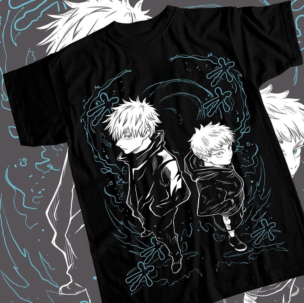 Anime Jujutsu Kaisen Men Women Summer T-Shirt Gojo Satoru Harajuku Vintage Short Sleeve Oversized Casual Fitness Comfort Y2k Top