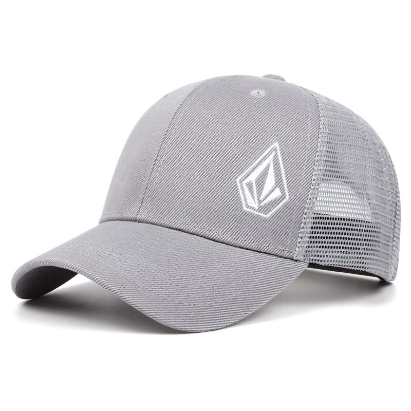 

2025 New Diamond Embroidered Cotton Mesh Hat Men s Hip Hop Hat Decorative Hat Women s Outdoor Sports Sunshade Hat Baseball Hat сірий