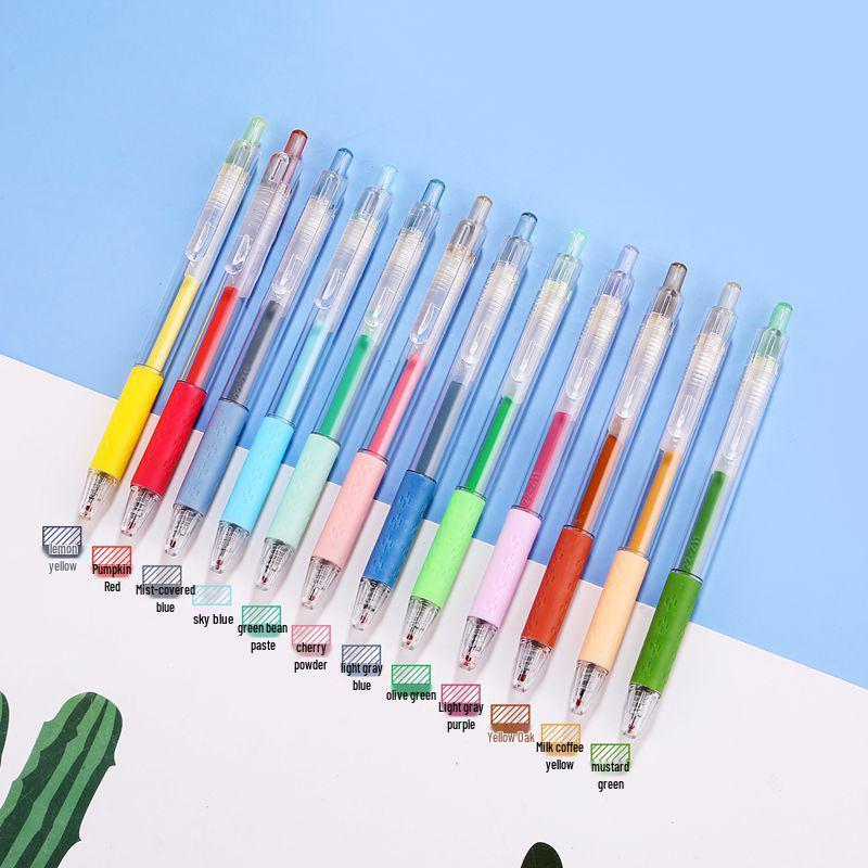 96-Piece Press-Type Neutral Pens Set | 0.5mm ST Needle Tube | Black & Red for Students and Office Use