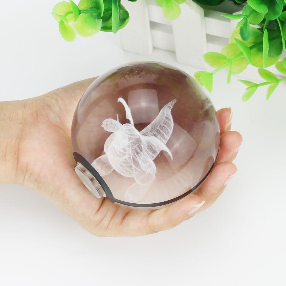 Most Popular LED Glowing Crystal Dragonite K9 Pokeball Souvenir Gift for Night Light Enthusiasts