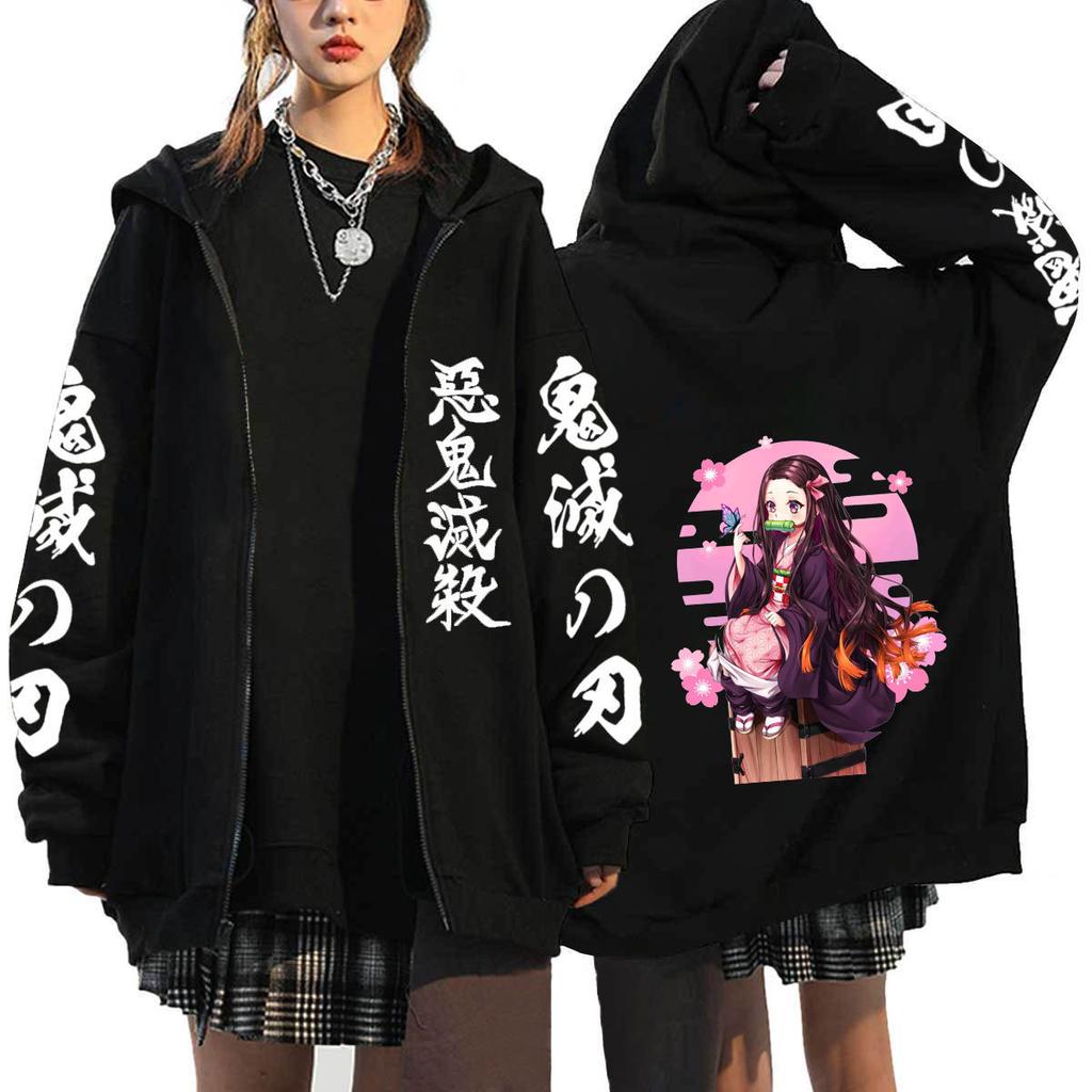 Japan cartoon comics Demon Slayer Zipper Printed Hoodie Fashionable Hoodie Unisex Top/Outerwear 0081