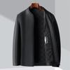 Leather Jacket Men's Spring and Autumn New Loose Stand Collar Top Business Casual Leather Jacket Men's Clothing