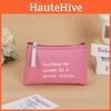 Urban Minimalist Style Pure Color Alphabet Canvas Makeup Pouch Lightweight Waterproof Clutch