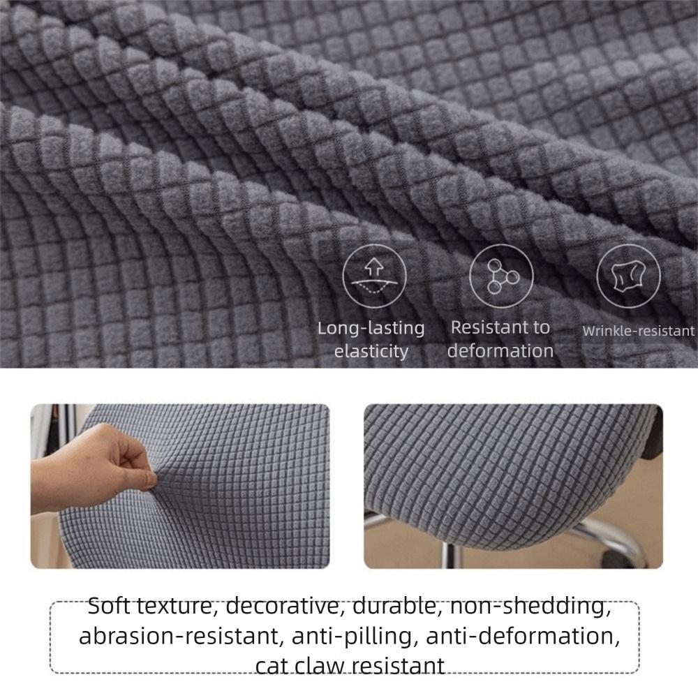 Corn Grain Computer Split Seat Cover Thicken Solid Color Chair Seat Covers Removable Dustproof Computer Chair Covers for Home