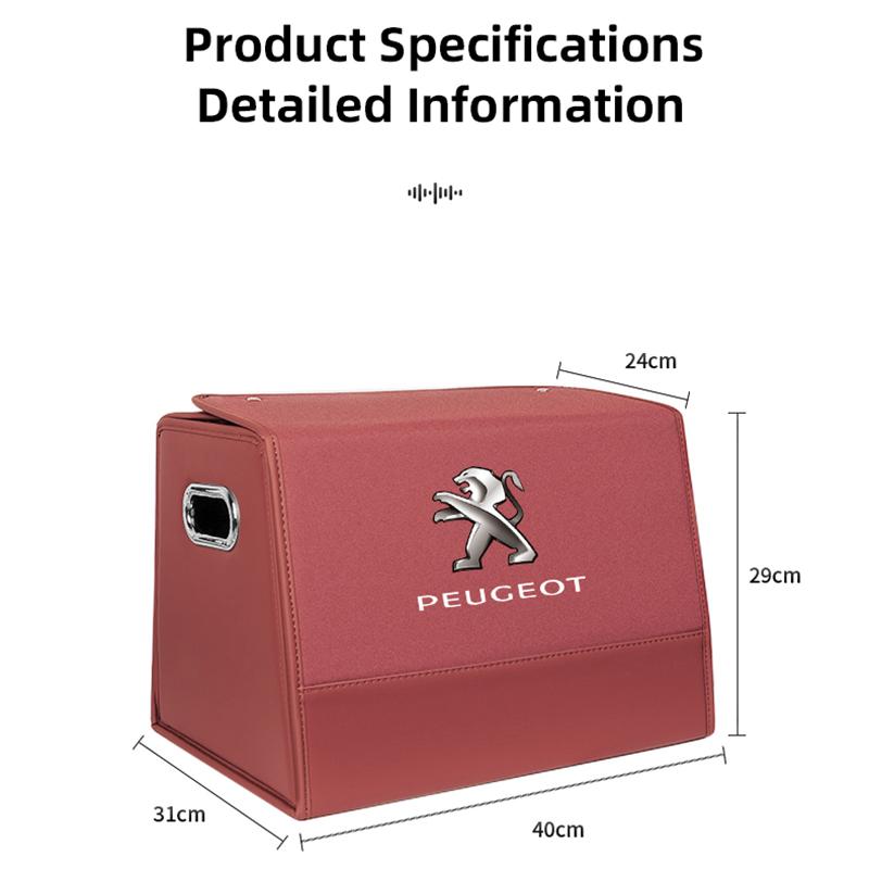 Car keychain/Car Trunk Storage Box Portable Large Capacity Storage Box For Peugeot 206 307 308 3008 207 208 407 408 201 508 2008