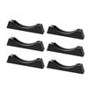 Black Embroidery Hoop Stand Bases, 6-Piece Set with Open Arched Grooves for Vertical Needlework, and Shelf Art Presentation