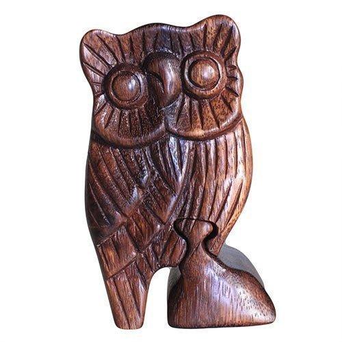 Wooden Puzzle Box, Owl Design