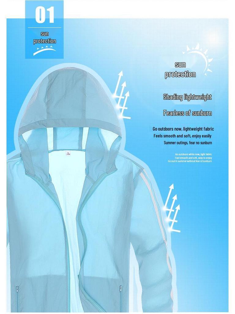 Summer Sun Protection Jacket: Breathable Casual Skin Coat for Men - Trendy Outdoor Windbreaker