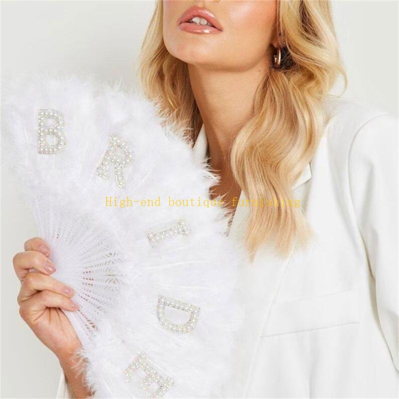  Beautiful Handmade Fan Wedding Fan Elegant Bridal Hand Fan with