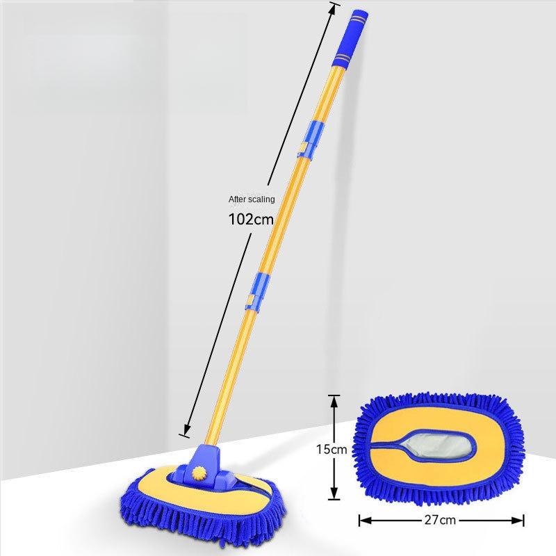 Autowaschmopp, einziehbarer langer Griff, gebogene Stange