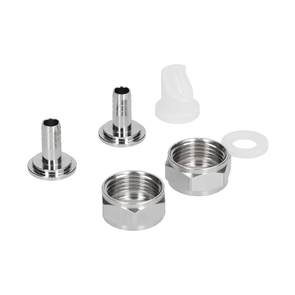 Stainless Steel Beer Keg Coupler Connector Fitting Beer Line Connector Kit for Brewing Equipment