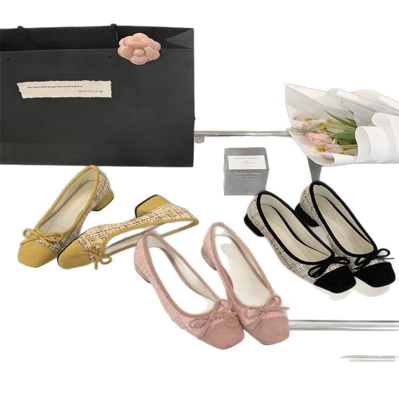 2025 Spring French Inner Height Increase Retro Pink Single Shoes Women's Shoes Small Fragrant Ballet Bow Fairy Shoes