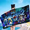 Cartoon S_Smurfs Microfiber Blanket Quick Drying Beach Towels Oversized Printing Super Absorbent Pool Towel Blanket