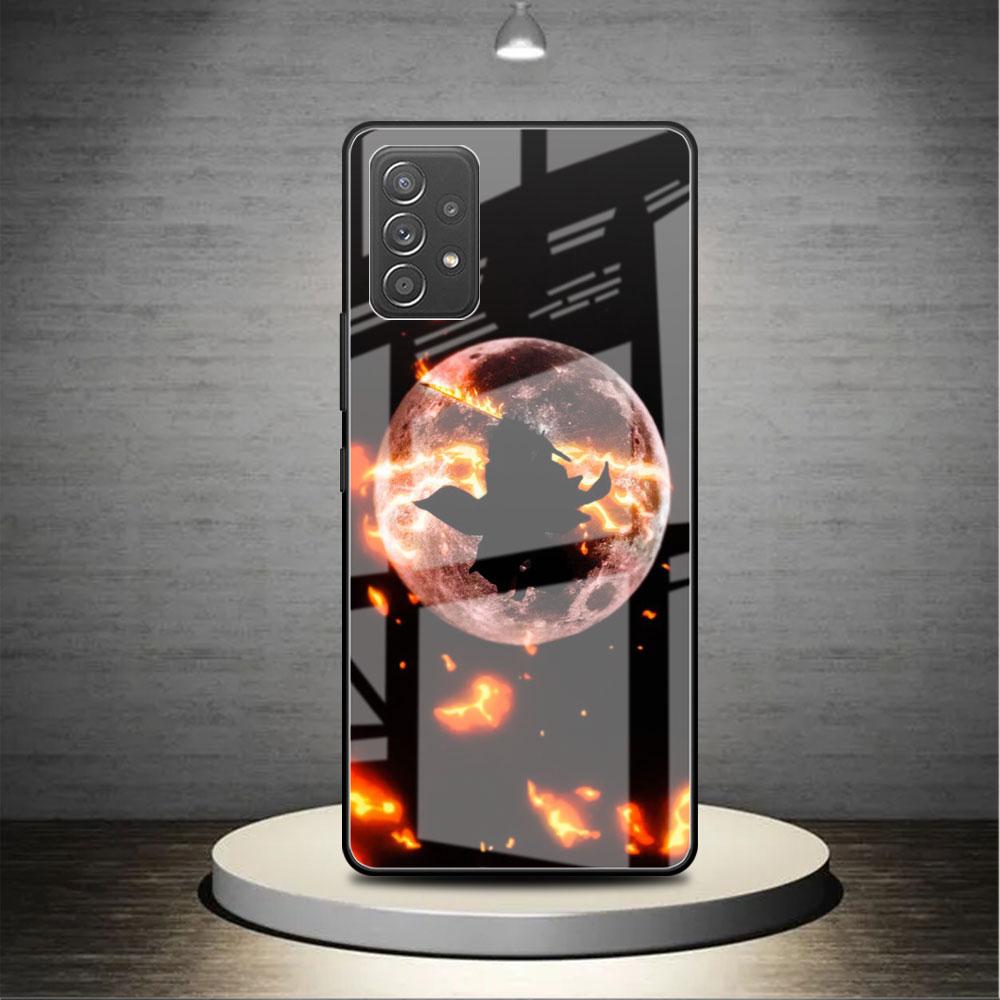 Demon Slayer Anime Cute Glass Case For Samsung Galaxy A52 A71 A50 A51 A70 A21s A31 A72 A10 A12 A30 A22 5G Phone Cover