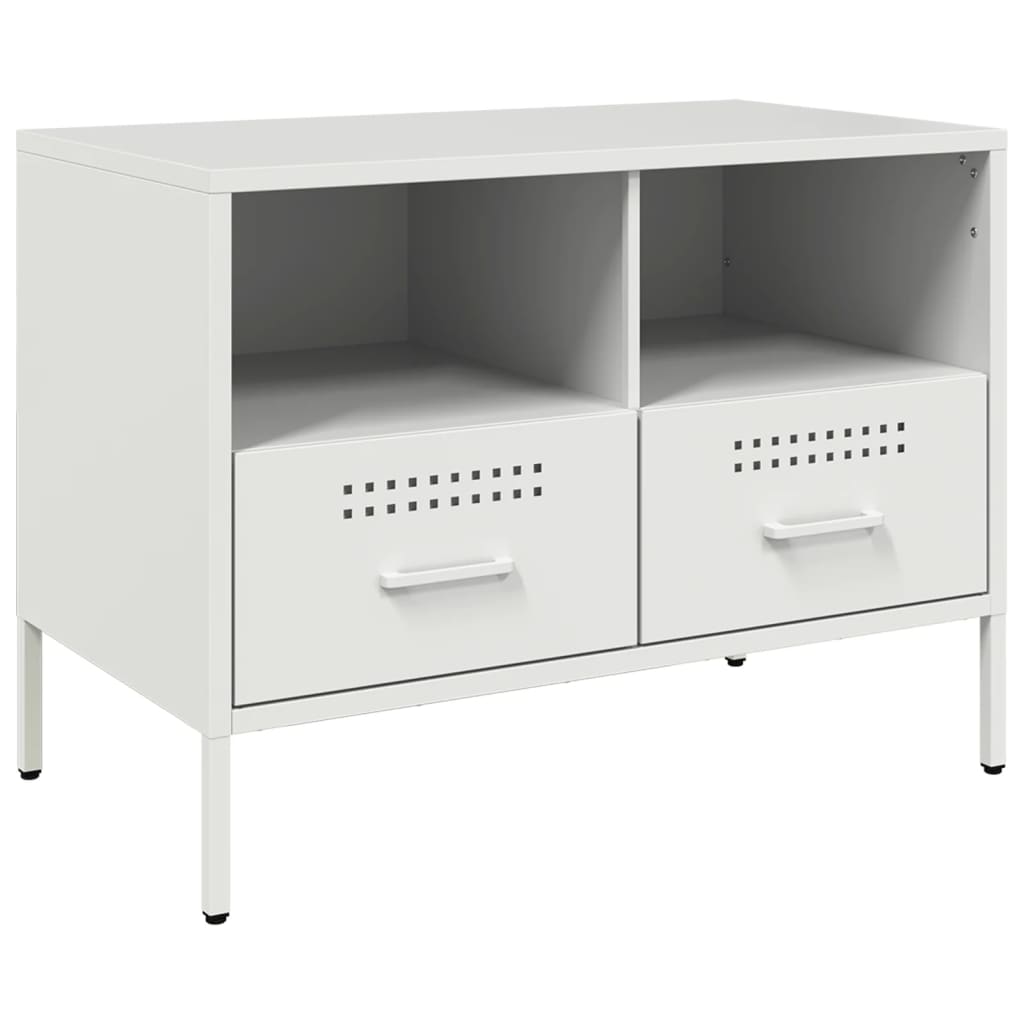 Vidaxl Szafka Pod Telewizor, Biała, 68X39X50,5 Cm, Stalowa