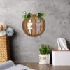 Rundes Holz-Toilettenschild Rustikaler Stil Wandhängeschilder Einfach zu installieren Badezimmerschild Duschraum