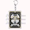 Popular Culture Halloween Tarot Card Keychains for Accessories Moon Luna Death Keyring Jewelry Fans Lovers Friends Reader Gifts