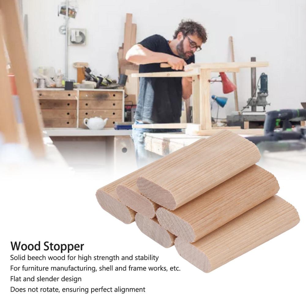 50pcs 6x20x40MM Beech Insertion Dowel Block Beech Wood Woodworking Furniture Splicing  Frame Joinery