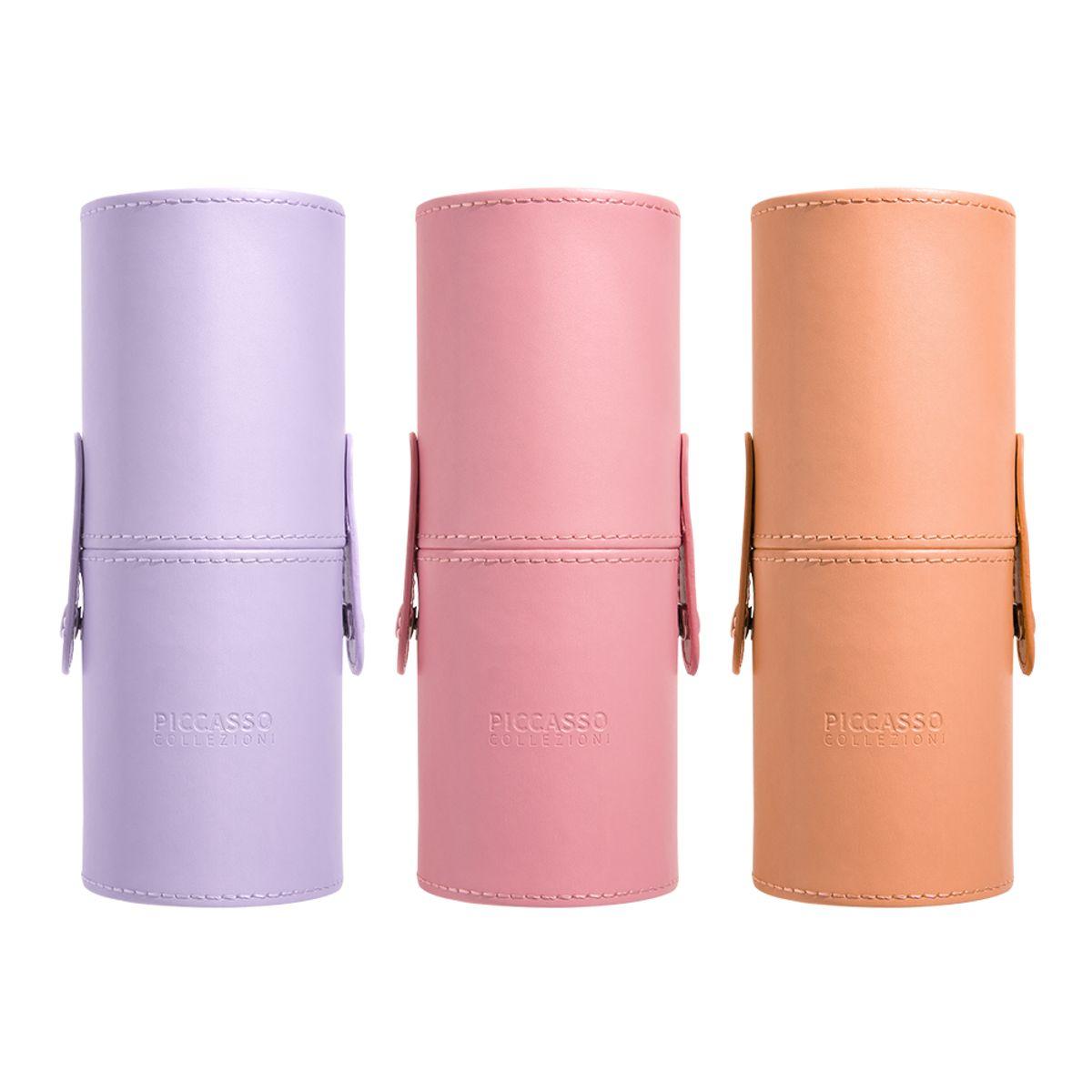 [Collezioni] Leather Cylindrical Brush Case pink