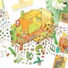 Kawaii 3D Cartoon Style Wardrobe House Miniature Scene Stickers DIY Handmade Stacking Creative Fun Scrapbook Stickers
