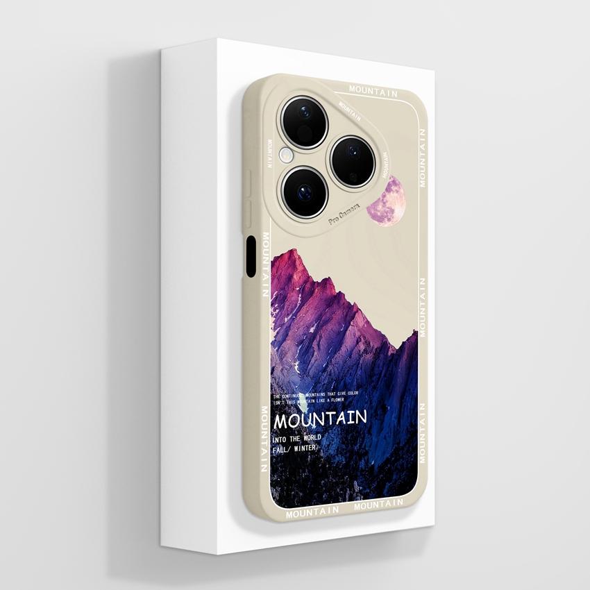 For Huawei Pura 80 Pro Honor X7d X9d X20 V40 Phone Cases Beautiful Village Patterns Lens Protection Liquid Silicone Shockproof Shell For Huawei Casing