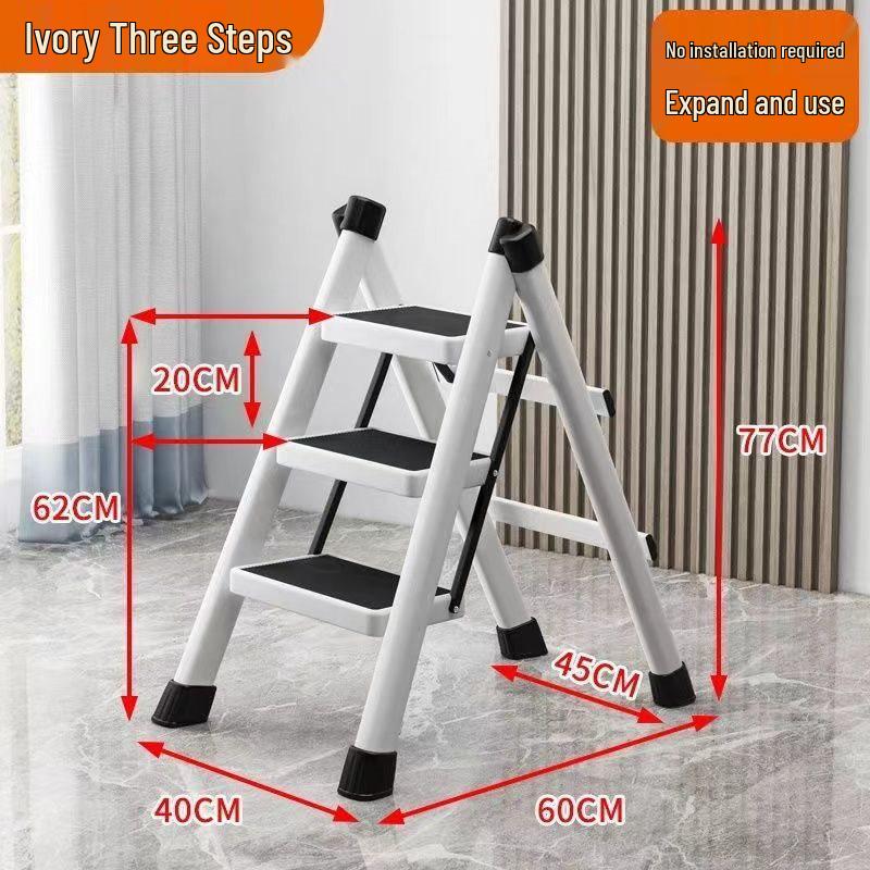 3-Step Telescopic Folding A-Frame Ladder – Lightweight and Multi-Functional Stool
